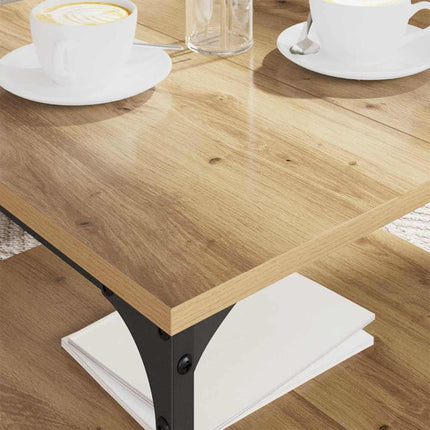 Table Basse Bois D'ingénierie chêne artisanal 55 x 55 x 40 cm