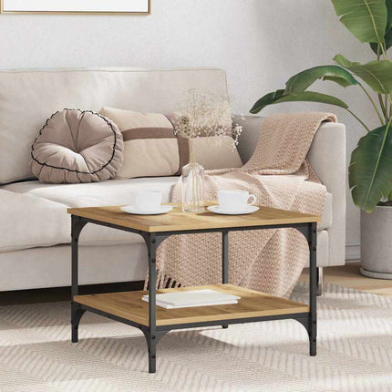 Table Basse Bois D'ingénierie chêne artisanal 55 x 55 x 40 cm