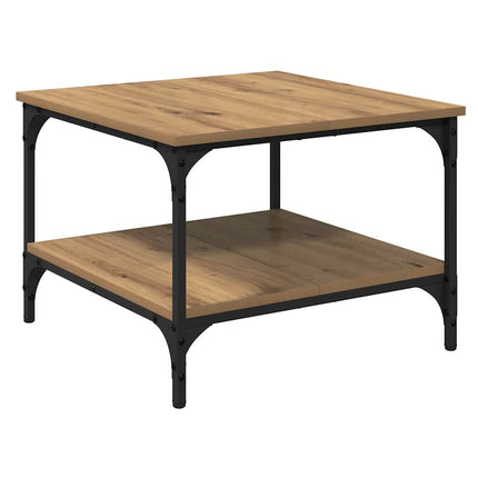 Table Basse Bois D'ingénierie chêne artisanal 55 x 55 x 40 cm
