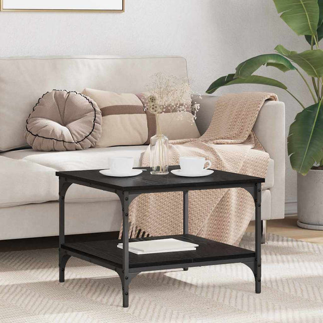 Table Basse Bois D'ingénierie Chêne noir 55 x 55 x 40 cm