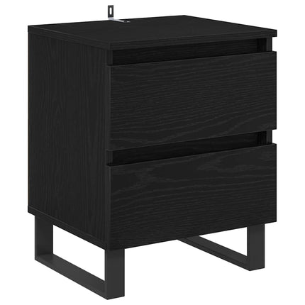 Cabinet de chevet Chêne noir 40 x 35 x 50 cm Bois d'ingénierie