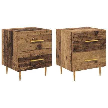 Cabinet de chevet 2 pcs Bois Ancien 40 x 35 x 47,5 cm
