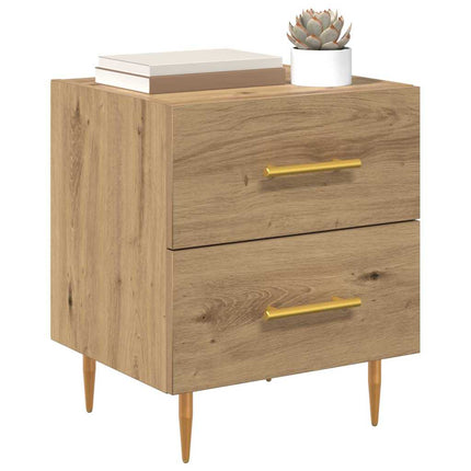 Cabinet de chevet avec tiroir Chêne artisanal 40 x 35 x 47,5 cm