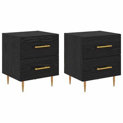 Cabinet de chevet 2 pcs Chêne noir 40 x 35 x 47,5 cm