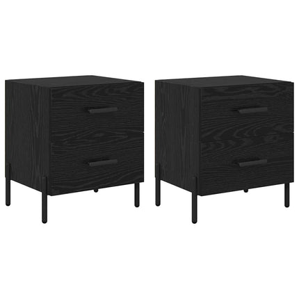 Cabinet de chevet 2 pcs Chêne noir 40 x 35 x 47.5 cm