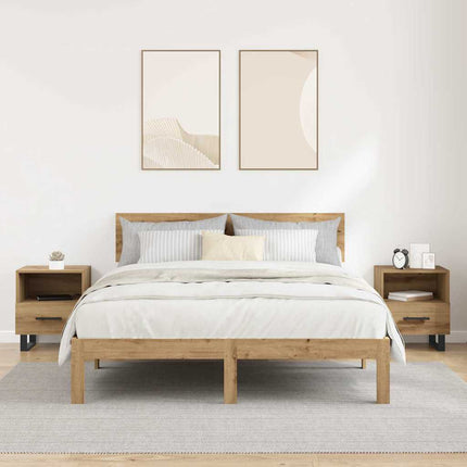 Cabinet de chevet 2 pcs chêne artisanal 40 x 35 x 47.5 cm