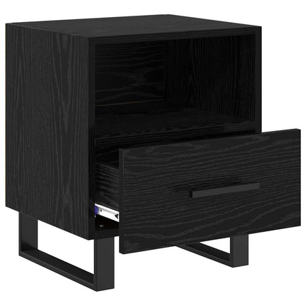 Cabinet de chevet avec tiroir Chêne noir 40 x 35 x 47.5 cm