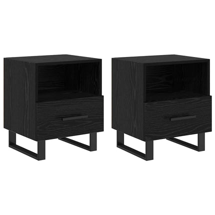 Cabinet de chevet 2 pcs Chêne noir 40 x 35 x 47.5 cm