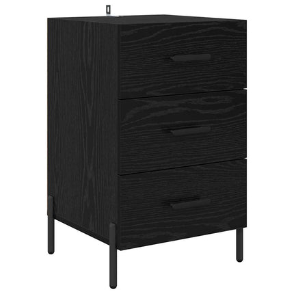 Cabinet De Chevet 40 X 40 X 66 Cm Bois D'ingénierie Chêne noir