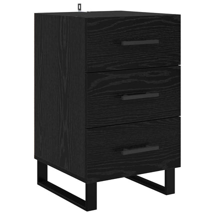 Cabinet De Chevet 40 X 40 X 66 Cm Bois D'ingénierie Chêne noir