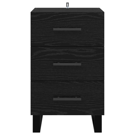 Cabinet De Chevet 40 X 40 X 66 Cm Bois D'ingénierie Chêne noir
