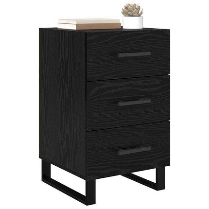 Cabinet De Chevet 40 X 40 X 66 Cm Bois D'ingénierie Chêne noir