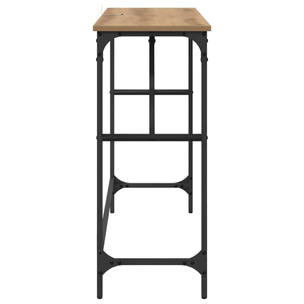 Table Console 100 X 32 X 75 Cm chêne artisanal 100 cm