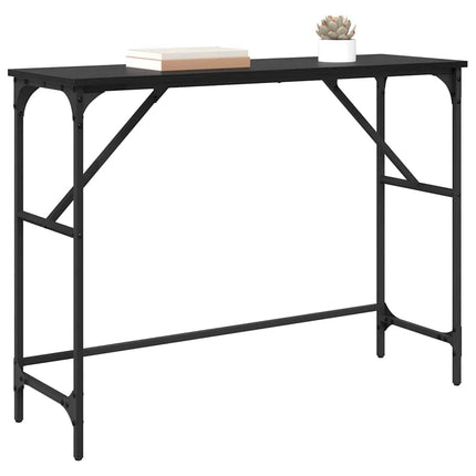 Table Console 100 X 32 X 75 Cm Bois D'ingénierie Chêne noir 100 cm
