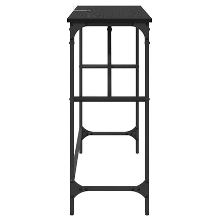 Table Console 100 X 32 X 75 Cm Bois D'ingénierie Chêne noir 100 cm