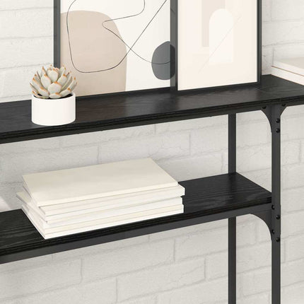 Tableconsole 145X22.5X75Cm Bois D'ingénierie Chêne noir 145 cm