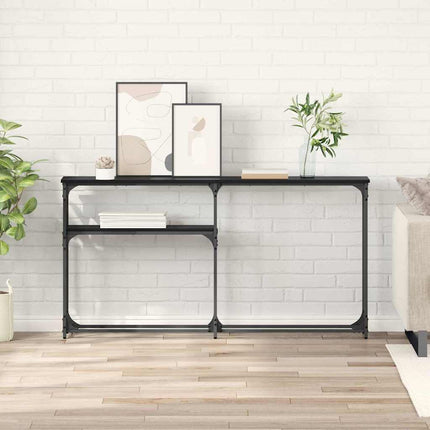 Tableconsole 145X22.5X75Cm Bois D'ingénierie Chêne noir 145 cm