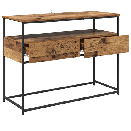Table Console Avec Tiroir 100 X 40 X 75 Cm Bois ancien 100 cm