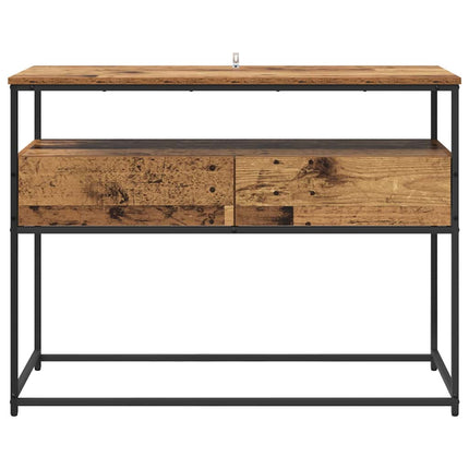 Table Console Avec Tiroir 100 X 40 X 75 Cm Bois ancien 100 cm