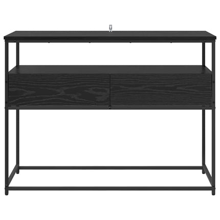 Table Console Avec Tiroir 100 X 40 X 75 Cm Chêne noir 100 cm