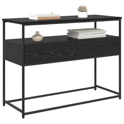 Table Console Avec Tiroir 100 X 40 X 75 Cm Chêne noir 100 cm