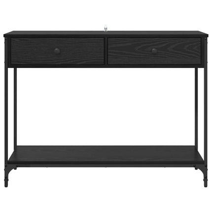 Table Console 100 X 34,5 X 75 Cm Bois D'ingénierie Chêne noir 100 cm