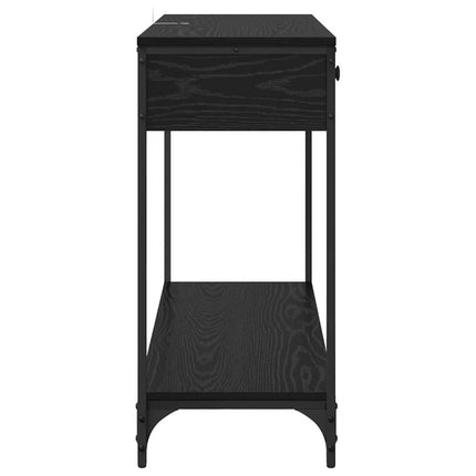 Table Console 100 X 34,5 X 75 Cm Bois D'ingénierie Chêne noir 100 cm
