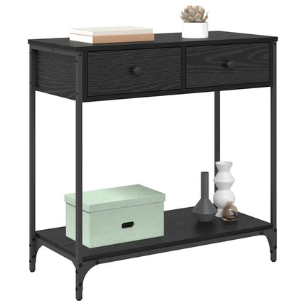 Table Console 75 X 34,5 X Bois D'ingénierie Chêne noir 75 cm