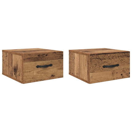 Cabinet De Chevet Avec Tiroir 2 Pcs 35 X 35 X 20 Cm Bois ancien