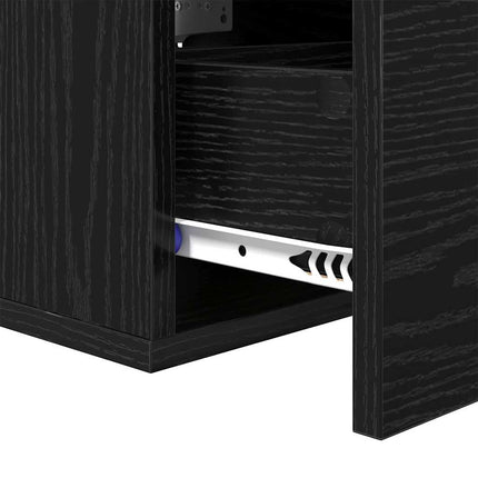 Cabinet De Chevet Avec Tiroir 2 Pcs 35 X 35 X 20 Cm Chêne noir