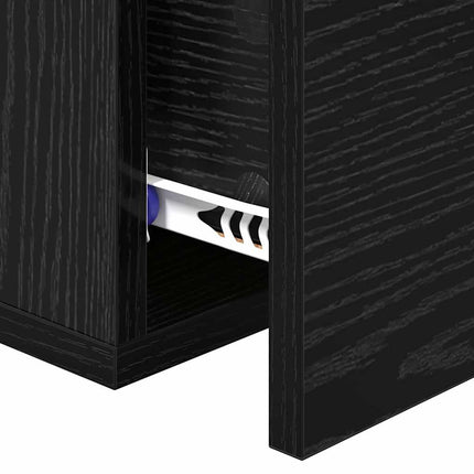 Cabinet De Chevet 35 X 35 X 20 Cm Bois D'ingénierie Chêne noir 1