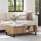 Table Basse 90 X 60 X 35 Cm Bois D'ingénierie chêne artisanal