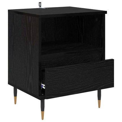 Cabinet de chevet Chêne noir 40 x 35 x 50 cm Bois d'ingénierie