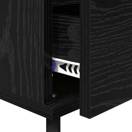 Cabinet de chevet avec tiroir 2 pcs Chêne noir 40 x 35 x 50 cm