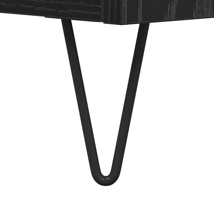 Table Basse 60 X 44,5 X 45 Cm Bois D'ingénierie Chêne noir