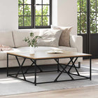 Table Basse Bois D'ingénierie chêne artisanal 100 x 100 x 40 cm