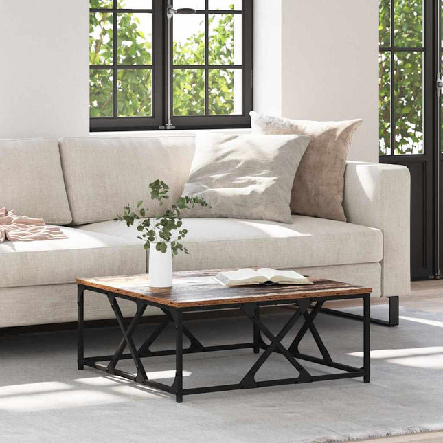 Table Basse Bois D'ingénierie Bois ancien 70 x 70 x 30 cm