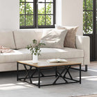 Table Basse Bois D'ingénierie chêne artisanal 70 x 70 x 30 cm