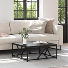 Table Basse Bois D'ingénierie Chêne noir 70 x 70 x 30 cm