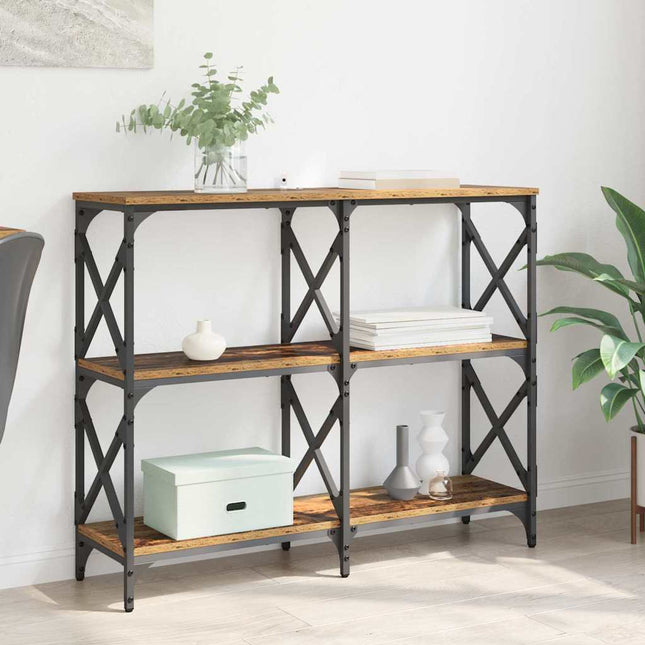 Table Console 100 X 28 X 80,5 Cm Bois D'ingénierie Bois ancien 100 cm