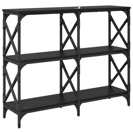 Table Console 100 X 28 X 80,5 Cm Bois D'ingénierie Chêne noir 100 cm