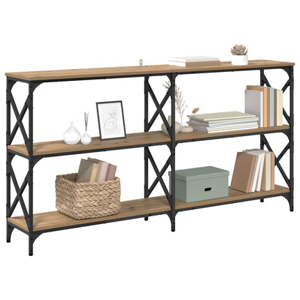 Table Console 156 X 28 X 80,5 Cm chêne artisanal 156 cm