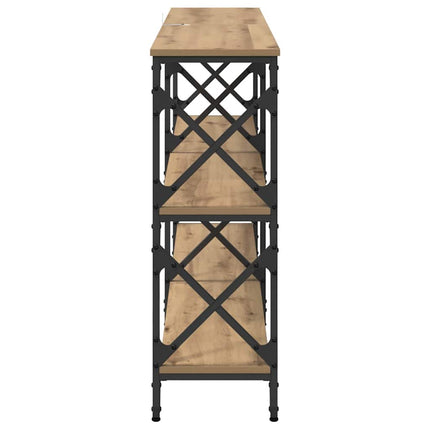 Table Console 156 X 28 X 80,5 Cm chêne artisanal 156 cm