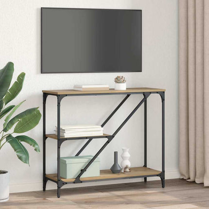 Table Console 88,5 X 30 X 75 Cm chêne artisanal