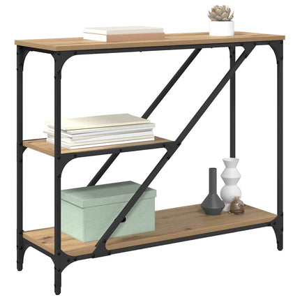 Table Console 88,5 X 30 X 75 Cm chêne artisanal