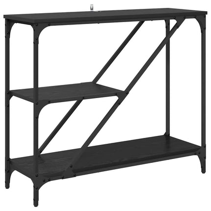 Table Console 88,5 X 30 X 75 Cm Bois D'ingénierie Chêne noir