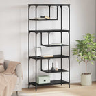 Bibliothèque Chêne noir 81 x 36 x 176 cm Bois d'ingénierie