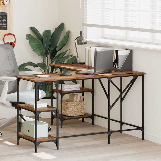 Bureau Bois Ancien 139 x 139 x 75 cm Bois d'ingénierie