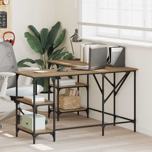 Bureau Chêne artisanal 139 x 139 x 75 cm Bois d'ingénierie