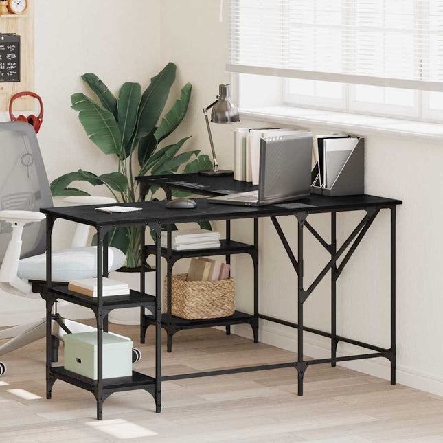 Bureau Chêne noir 139 x 139 x 75 cm Bois d'ingénierie